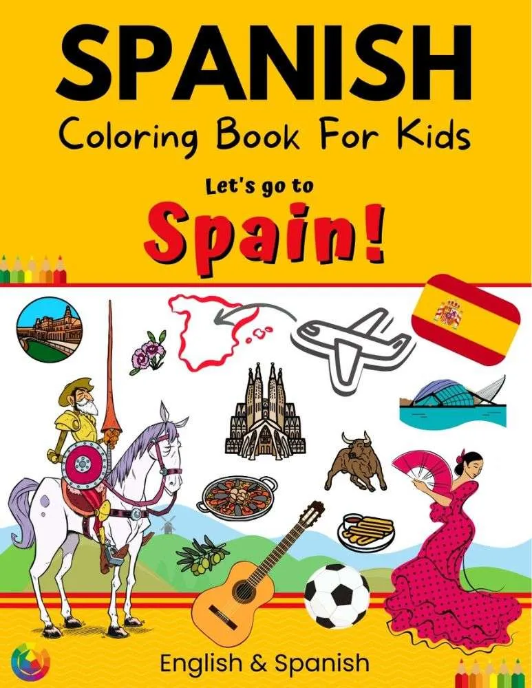 Spanish Coloring Book For Kids Spain